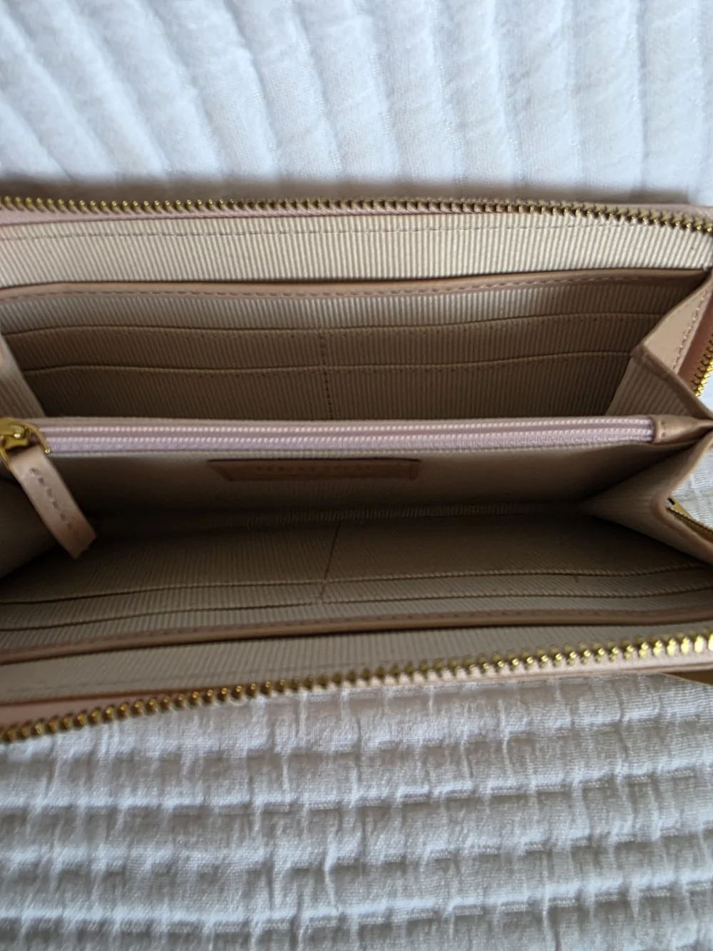 margot Genuine Leather Wristlet Wallet - Nude Pink